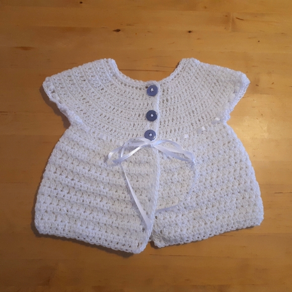 Crochet Baby Cardigan👶 | ♡0-3 M | Brand New♡ - Picture 1 of 14
